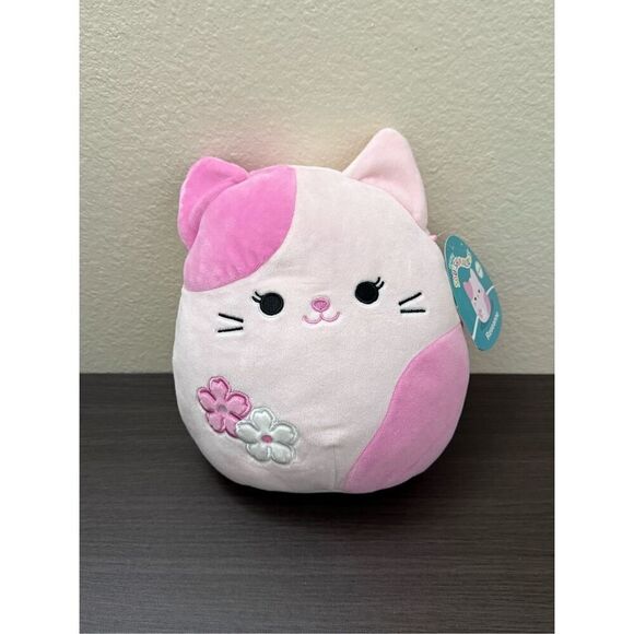 Squishmallows Roseanne the Sakura Cat 8" Plush Hot Topic Exclusive - Picture 1 of 5